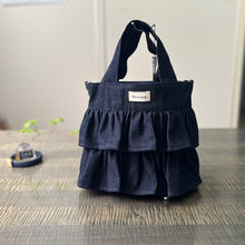 画像をギャラリービューアに読み込む, デニムフリルバッグ|PooLoce(プルス)