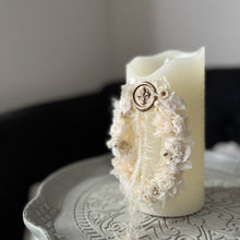 画像をギャラリービューアに読み込む, フラワーアートキャンドル ホワイトリース|ciel bleu(シエルブルー)