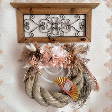 画像をギャラリービューアに読み込む, くすみピンクの大きなしめ縄|flowers luciole(フラワーズ ルシオール)