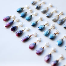 画像をギャラリービューアに読み込む, ハルモニア|淡水パールとムーンストーンの耳飾り|Une(ウーネ)