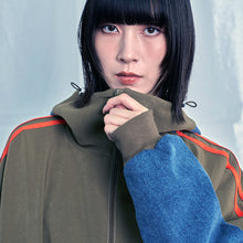 画像をギャラリービューアに読み込む, デニム コンボ フード ジップ ブルゾン|Nora Lily(ノラリリー)