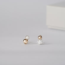 画像をギャラリービューアに読み込む, キラキラパヴェボールとツヤツヤゴールドボールのコンビピアス|BLANCHE NEIGE(ブランシュネージュ)