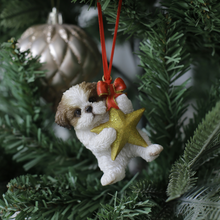 画像をギャラリービューアに読み込む, 星を抱えるシーズーオーナメント|WooBia(ウービア)