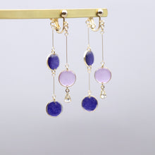 画像をギャラリービューアに読み込む, 美濃和紙のイヤリング/ピアス・前後で揺れるドット|マッチュルーム