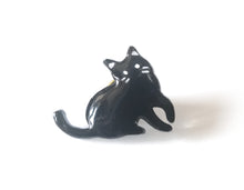 画像をギャラリービューアに読み込む, 黒猫 ピンバッジ・アンブレラマーカー|HONAMIRUKA(ホナミルカ)