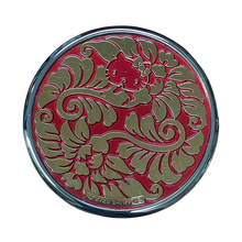 画像をギャラリービューアに読み込む, コンパクトミラー・はろうきてい・丸花フラット・赤 (シルバー・バージョン)|Cuprum by ISHIWATA(クプラム バイ イシワタ)