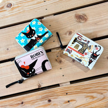 画像をギャラリービューアに読み込む, ペルケ perche×黒ねこ意匠 ROBIN / ジャバラカードウォレット|perche(ペルケ)