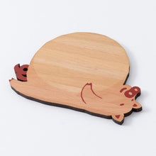 画像をギャラリービューアに読み込む, どうぶつの木製プレート&コースター【ぶた】|Ten&O Art+Craft(テンアンドオー アートクラフト)