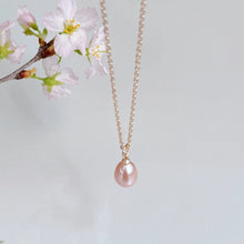 画像をギャラリービューアに読み込む, 天然色ピンクしずく淡水パールネックレス|SAKURA jewelry(サクラジュエリー)