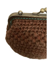 画像をギャラリービューアに読み込む, シックな茶系がま口ミニポシェット |M'S CROCHET(エムズクロシェット)