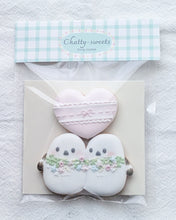 画像をギャラリービューアに読み込む, <プレゼントに>シマエナガペアとレースハートセット(2枚)|Chatty-sweets(チャティースイーツ)