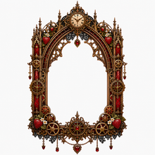 画像をギャラリービューアに読み込む, Crimson Frame 妖艶箔押しレーザーカット マテリアルペーパー|nene_hope_heart(ネネホープハート)