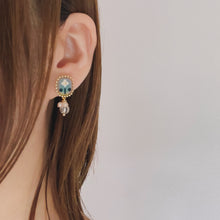 画像をギャラリービューアに読み込む, ネコとお花ピアス ピンク|slowly&starry(スローリーアンドスターリー)