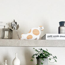 画像をギャラリービューアに読み込む, 猫雑貨・木製プレート&コースター【ねこまみれロング のびる・白】|Ten&O