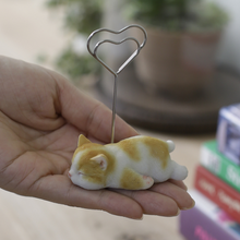 画像をギャラリービューアに読み込む, 茶トラ白猫 メモホルダー|WooBia(ウービア)