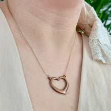 画像をギャラリービューアに読み込む, 【ネックレス】真鍮のぬくもりと14KGFが輝くヴィンテージオープンハートネックレス|ERIKOART(エリコアート)
