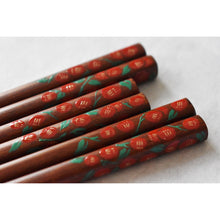 画像をギャラリービューアに読み込む, 赤椿柄/うるしのおはし|warped(ワープド)