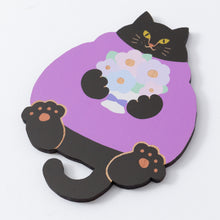 画像をギャラリービューアに読み込む, 猫雑貨・木製プレート&コースター【ねこまみれ 推し色 紫】|Ten&O Art+Craft(テンアンドオー アートクラフト)
