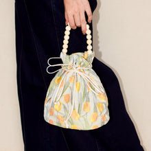画像をギャラリービューアに読み込む, bucket drawstring bag<Apricot Tulip>|Cherry on top(チェリーオントップ)