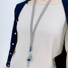 画像をギャラリービューアに読み込む, 真田紐 ネックリールストラップ 木綿100% × 栃木レザー|六屋(ムツヤ)