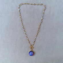 画像をギャラリービューアに読み込む, 【ネックレス】春の光を纏うファイアオパール&クリスタルチェーンのネックレス