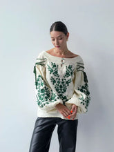 画像をギャラリービューアに読み込む, リネン 刺繍ブラウス「ロマンティック」|Ukrainian Embroidery Wear ”Mavka”(ウクライナシシュウノアパレル マウカ)