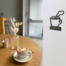 画像をギャラリービューアに読み込む, ルームサイン コーヒー カフェ 貼付けタイプ ドアサイン ピクトサイン ドアプレート|gram(グラム)
