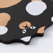 画像をギャラリービューアに読み込む, 猫雑貨・木製プレート&コースター【ねこまみれ メルティ黒】|Ten&O