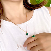 画像をギャラリービューアに読み込む, 金属アレルギー対応『魔除の石』マラカイト・クラウンリング / 錆びない素材|Hiwalani(ヒワラニ)