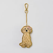 画像をギャラリービューアに読み込む, 幸せをよぶ ザリ刺繡 バッグチャーム(犬シリーズ)|猫とイチオクノホシ(ネコトイチオクノホシ)