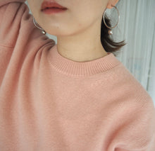 画像をギャラリービューアに読み込む, Big hoop piece silver ピアス イヤリング | LUNACHIC(ルナシック)