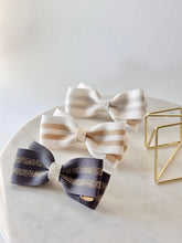 画像をギャラリービューアに読み込む, グリッターストライプ ラメリボン ヘアクリップ|SUNNY RIBBON(サニーリボン)