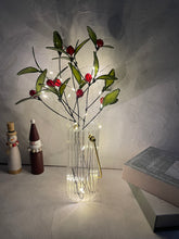 画像をギャラリービューアに読み込む, 赤い実のヤドリギ|wire art Niko(ワイヤーアートニコ)