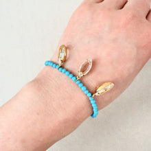 画像をギャラリービューアに読み込む, 【ブレスレット】爽やかなターコイズブルーで彩る春夏の輝きブレスレット|ERIKOART(エリコアート)