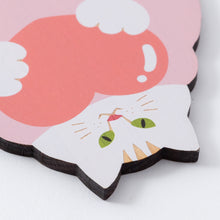 画像をギャラリービューアに読み込む, 猫雑貨・木製プレート&コースター【ねこまみれ 推し色 ピンク】|Ten&O Art+Craft(テンアンドオー アートクラフト)