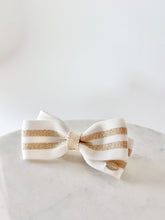 画像をギャラリービューアに読み込む, グリッターストライプ ラメリボン ヘアクリップ|SUNNY RIBBON(サニーリボン)