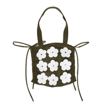 画像をギャラリービューアに読み込む, Rugby ball bag<Leather Flower motif>|Cherry on top(チェリーオントップ)
