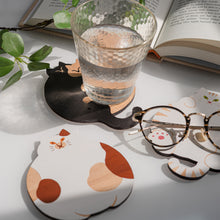 画像をギャラリービューアに読み込む, 猫雑貨・木製プレート&コースター【ねこまみれ 香箱座り】|Ten&O Art+Craft(テンアンドオー アートクラフト)