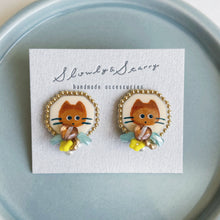画像をギャラリービューアに読み込む, ねこイヤリング 茶ねこ|slowly&starry(スローリーアンドスターリー)