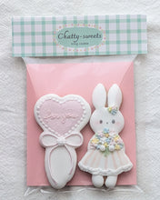 画像をギャラリービューアに読み込む, <プレゼントに>うさぎちゃんとハートメッセージセット(2枚)|Chatty-sweets(チャティースイーツ)