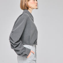 画像をギャラリービューアに読み込む, タック エッグシルエット ブルゾン|Nora Lily elle(ノラリリーエル)