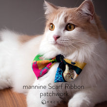 画像をギャラリービューアに読み込む, マンナイン スカーフリボン パッチワーク |necono(ネコノ)