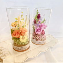 画像をギャラリービューアに読み込む, 【ボトルフラワー Lサイズ 】ピンク オレンジ パープル 上品な薔薇 母の日ギフト 両親贈呈品 結婚 出産 誕生日 記念日 新築 還暦 古希 喜寿 傘寿 米寿 長寿祝い 仏花 メモリアル プリザーブドフラワー ボトルアレンジ|Luana Mally(ルアナ マリー)