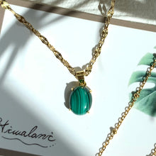 画像をギャラリービューアに読み込む, 金属アレルギー対応『魔除の石』マラカイトネックレス / 錆びない素材|Hiwalani(ヒワラニ)
