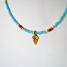 画像をギャラリービューアに読み込む, 【2点セット】ビーズフリンジピアスとアメリカ製チャームネックレス ライトブルー (イヤリング変更可)ギフトボックス|Ahki Beadwork(アーキービーズワーク)