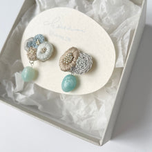 画像をギャラリービューアに読み込む, たゆたう輪郭をなぞる.刺繍ピアス.刺繍イヤリング|cheese(チーズ)