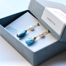 画像をギャラリービューアに読み込む, ハルモニア|淡水パールとムーンストーンの耳飾り|Une(ウーネ)