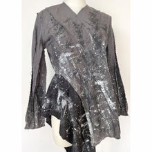 画像をギャラリービューアに読み込む, Patchwork shirt paint gray - パッチワークシャツ ペイントグレー|Merci DIEU(メルシーデュー)