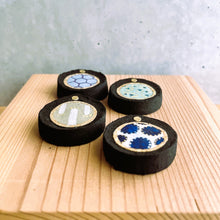 画像をギャラリービューアに読み込む, 炭団オブジェ / ◎+和風柄1|櫂の炭(カイノスミ)