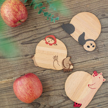 画像をギャラリービューアに読み込む, どうぶつの木製プレート&コースター【おおかみ】|Ten&O Art+Craft(テンアンドオー アートクラフト)